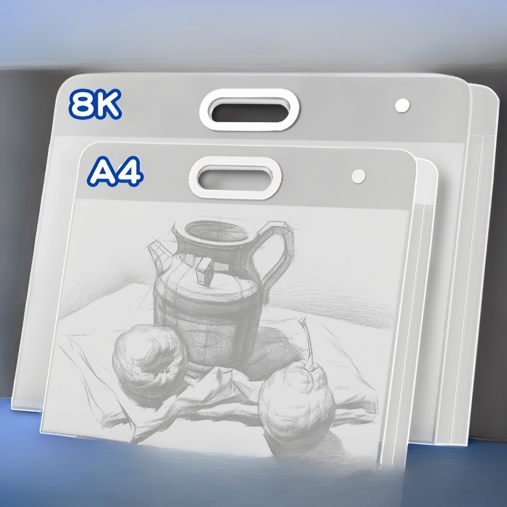 

4K Picture Album, Manuscript Art ColleCtion Storage, 8K Sketch Book, Portable Storage Bag, A3 Folder