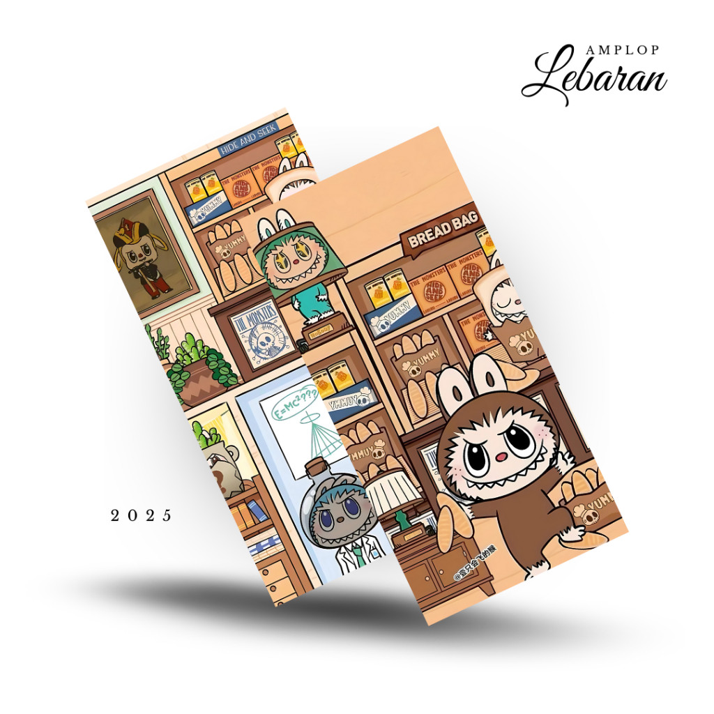 

babalil - Amplop Lebaran Labubu 2025 Angpao Panjang Imlek Premium Desain Karakter Kartun Kuromi Sanrio Lucu Tebal idul fitri