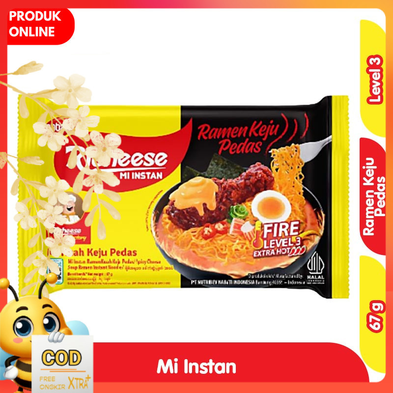 

Nabati Richeese Mi Instan Kuah Ramen Keju Pedas Level 3 67 g
