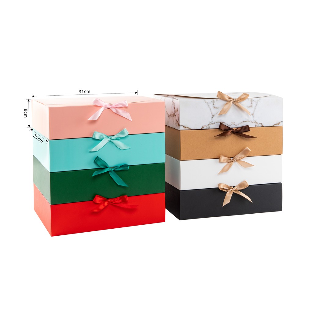 

StoBag 5pcs White/Pink Gift Box Wedding Birthday Party Favors Clothes Storage Handmade Cookies Packaging Support Customization
