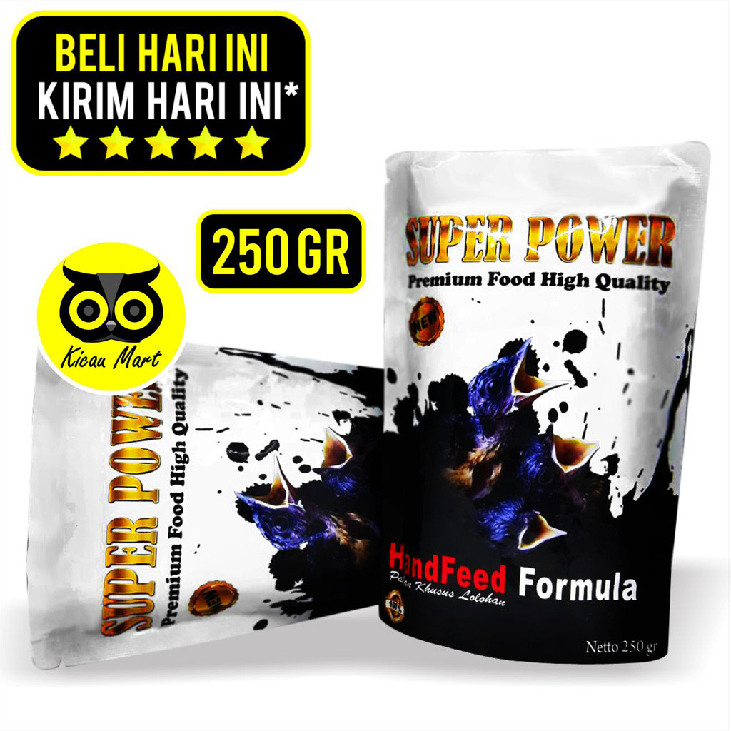 KICAU MART PAKAN LOLOHAN BUBUR SUPER POWER HAND FEEDING MAKANAN PIYIK BAYI BURUNG MURAI KACER CIBLEK