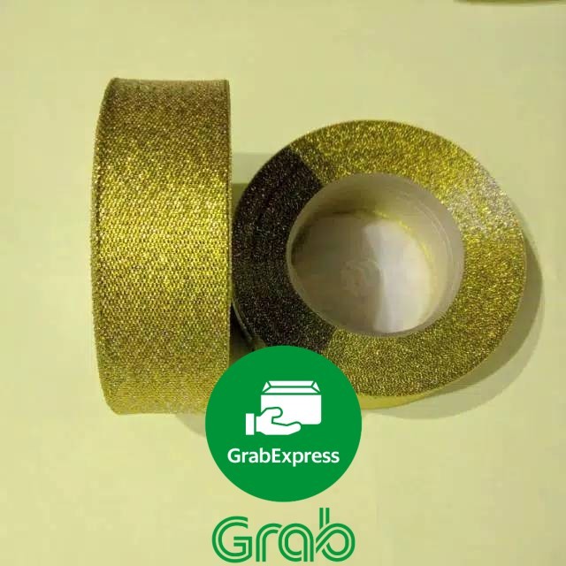 

Promo Pita emas besar 1 inch / pita gold Glitter [Gwtk]