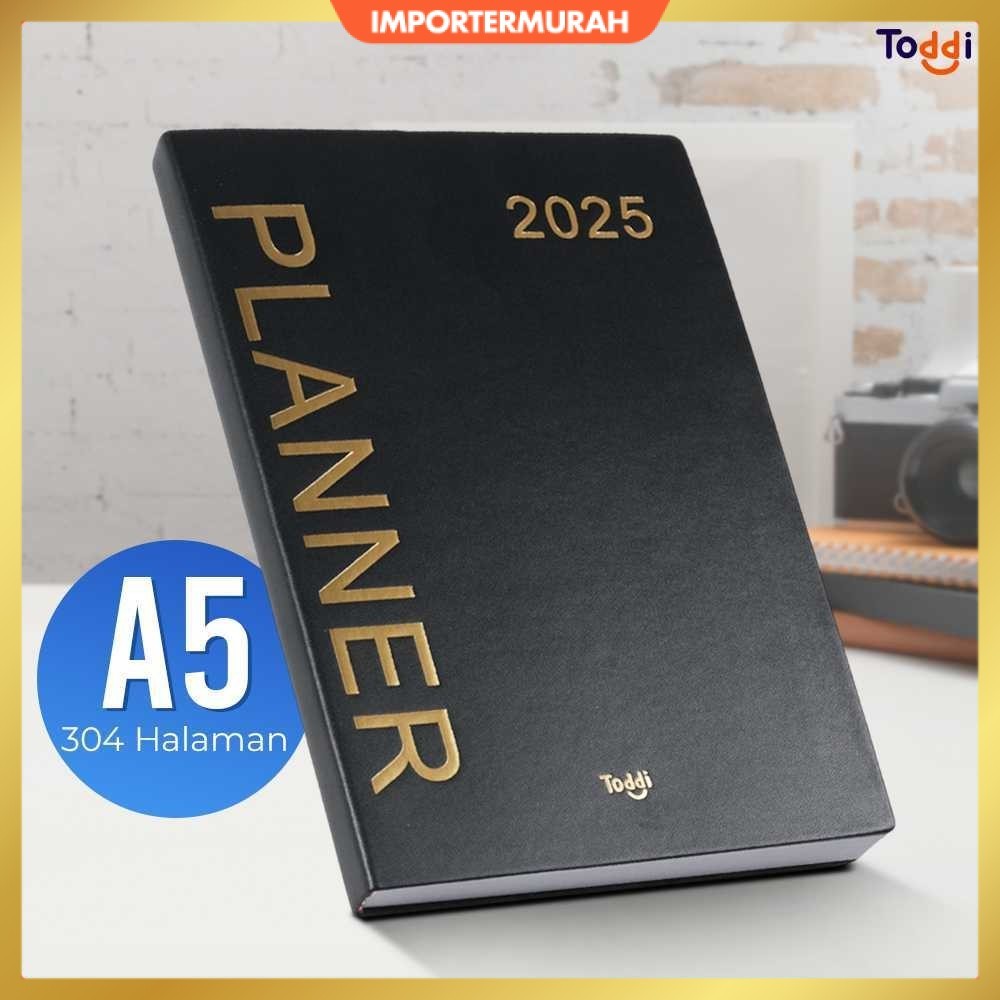 

Toddi Buku Agenda Softcover Monthly Planner Notebook A5 304 Halaman - TD-2025