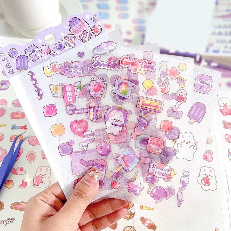 

4lembar Kartun Buram Paket Siswa Desktop Dekoratif DIY