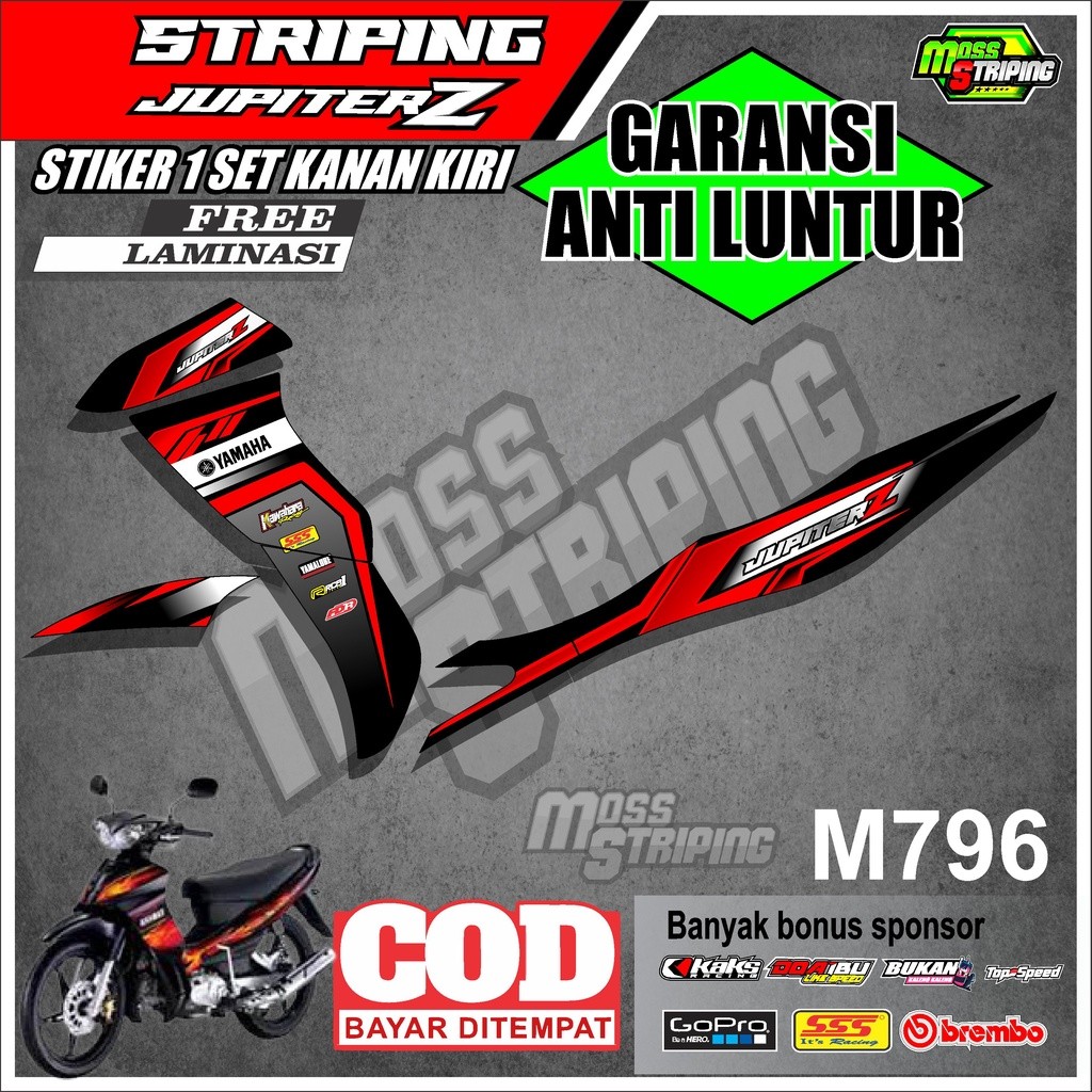 Striping Jupiter Z Lama Burhan- List Variasi Yamaha Jupiter Z Burhan Semi Full Body Motif Keren Term
