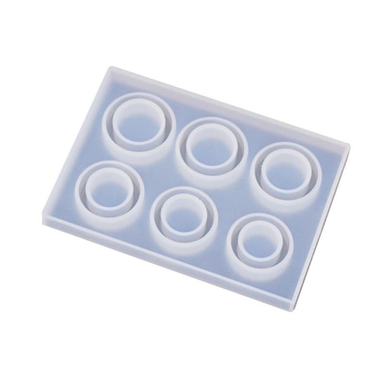 

4/6 Grid DIY Handmade Rings Shape Silicone Epoxy Mold UV Resin Moulds Pendant Tools Jewelry Making Drop Ship