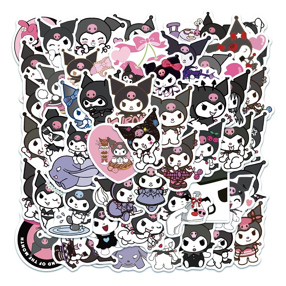 

Stiker Pack Printing Seri Gaya Lucu Sanrio Kuromi Stiker Untuk Buku Tempel/buku Harian/hp/dekorasi Laptop/sticker Helm Tahan Air Vinil/stiker