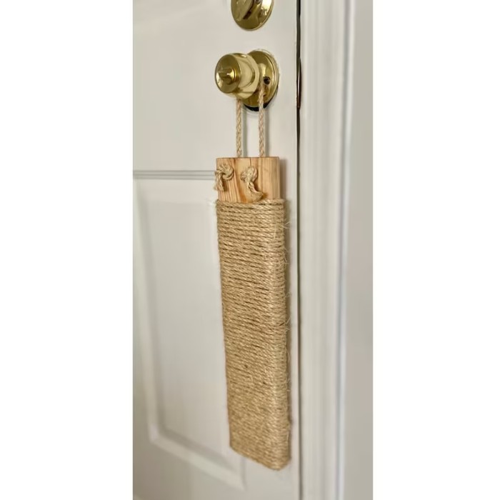 Garukan Kucing Gantung, Mainan Garukan Kucing, Kayu Garukan Kucing Tali PREMIUM