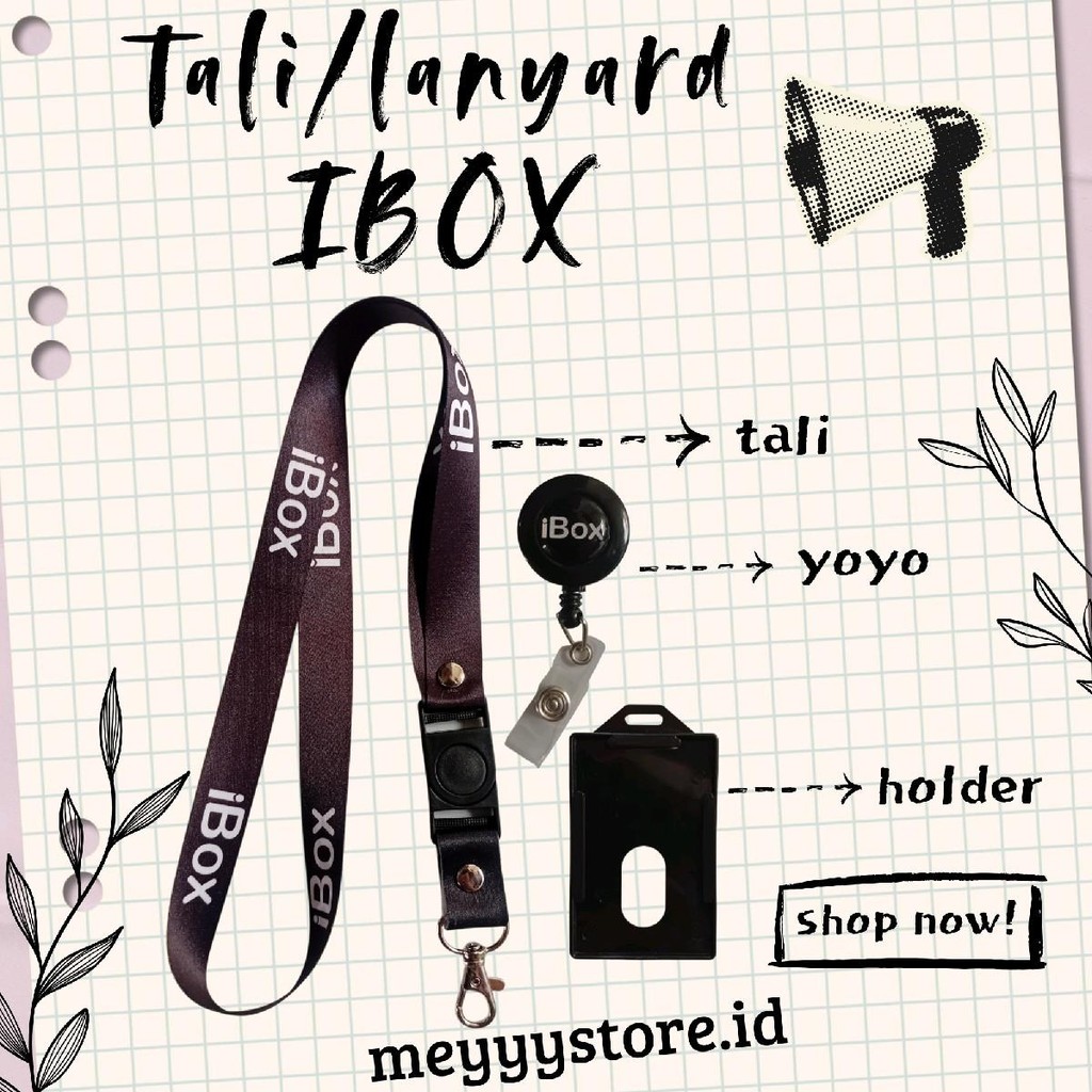 

READYYY Tali Gantungan ID CARD IBOX / Lanyard IBOX [STOCK MELIMPAH] Termurahhh Harga Grosir!