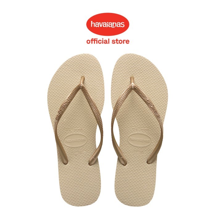 Havaianas Slim 2719-Sand Grey/Light Golden - Sandal Wanita - MULTI, 39-40 STOK TERBATAS