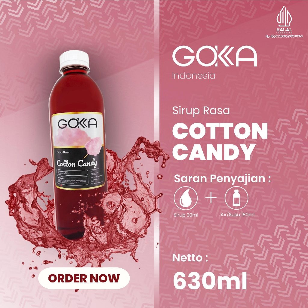 

Sirup Gokka Rasa Gula Kapas / Syrup Cotton Candy Gokka 630ml