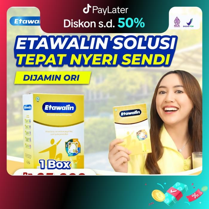 

Etawalin Original 1 Box Susu Bubuk Kambing Etawa Bantu Masalah Nyeri Sendi Asam Urat dan Pegal Linu Halal MUI COD