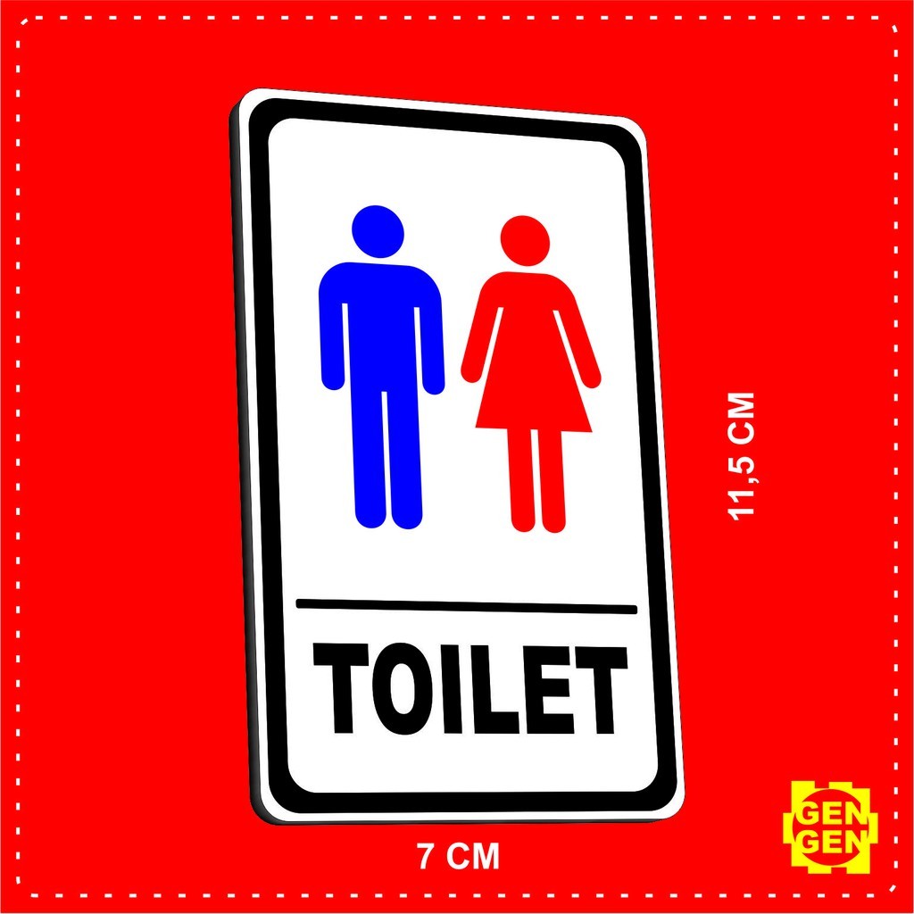 

Sticker Toilet - Karet 2mm [ 7cmx 11,5cm ]