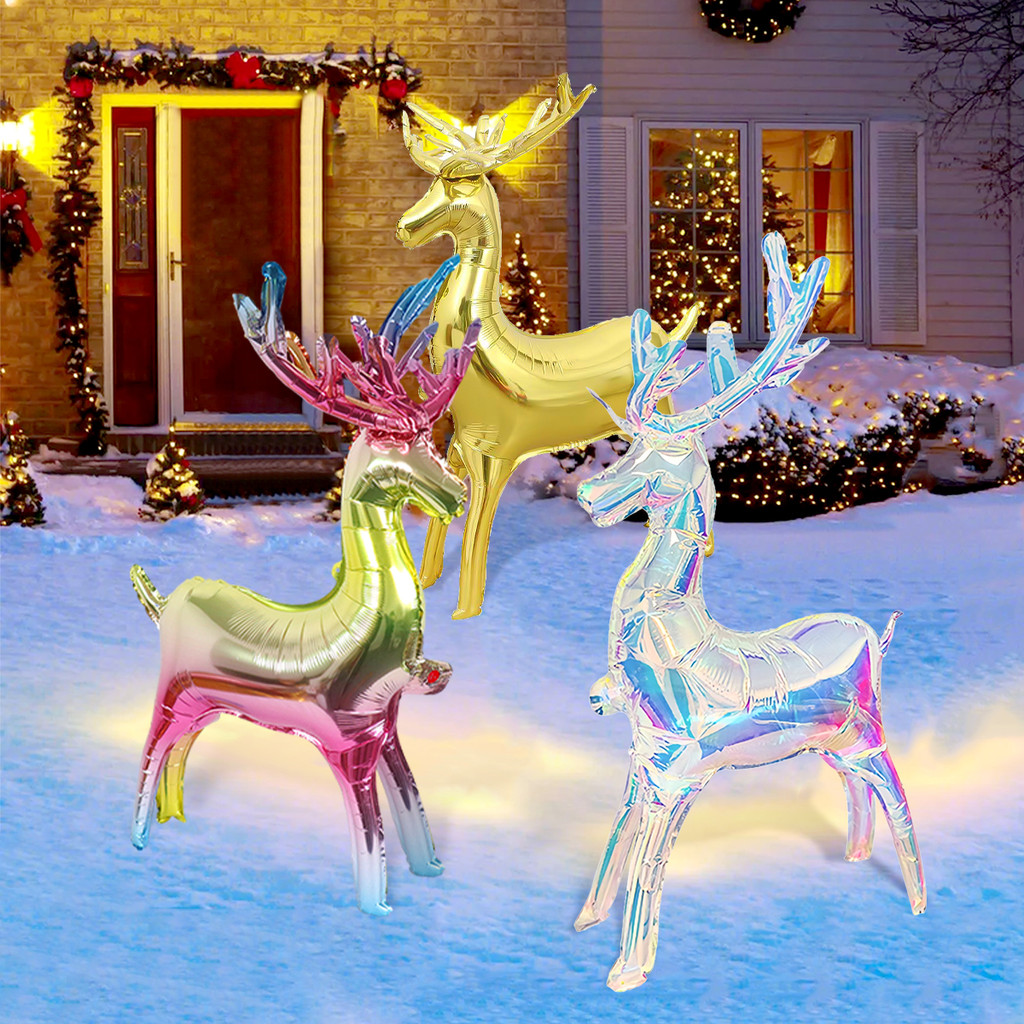 

Christmas Elk Standing Foil Balloon, Christmas Deer Balloon, Winter Theme Birthday, Christmas New Year Party Decoration,