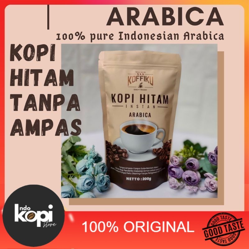 

Jual KOFFIKU Kopi Hitam Arabika Tanpa Ampas/ Spray Dried Black Instant Coffee 100% Arabica kemasan 200 gr Indokopistore