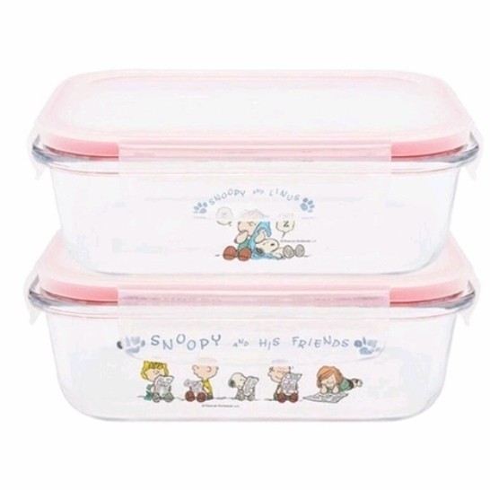 Pyrex 4pcs Snoopy Reborn Storage Set - 2 Lock Lid