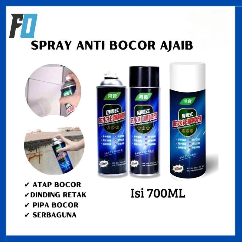 

CUCI GUDANG//Spray Anti Bocor Waterproof FO 700 ml untuk Atap, Genteng, Pipa, dan Tembok Retak yang Mudah Digunakan