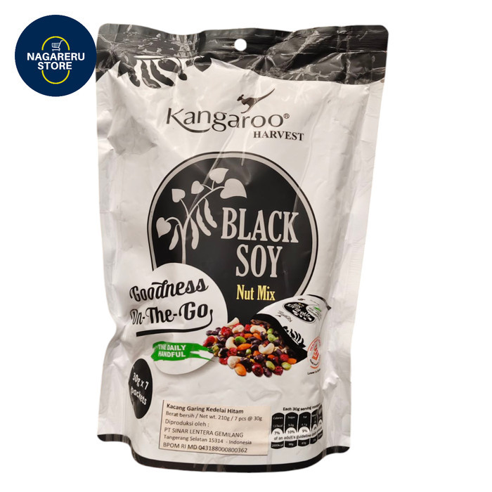 

Kangaroo harvest black soy nut mix (kacang garing kedelai hitam) 210gr