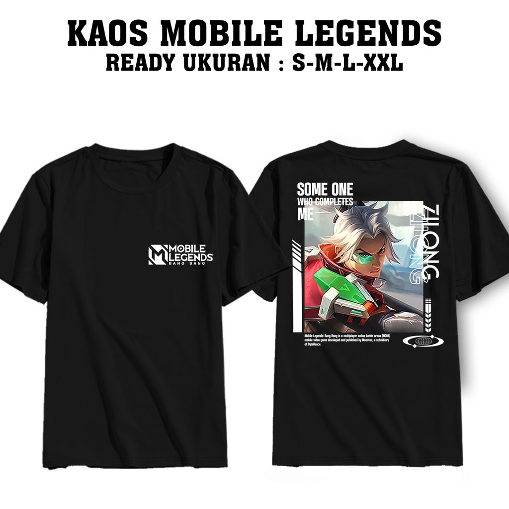 Housemith - KAOS HERO MOBILE LEGENDS [ ZILONG ] MOBILE LEGENDS PREMIUM QUALITY BAJU GAMING ML - Kaos