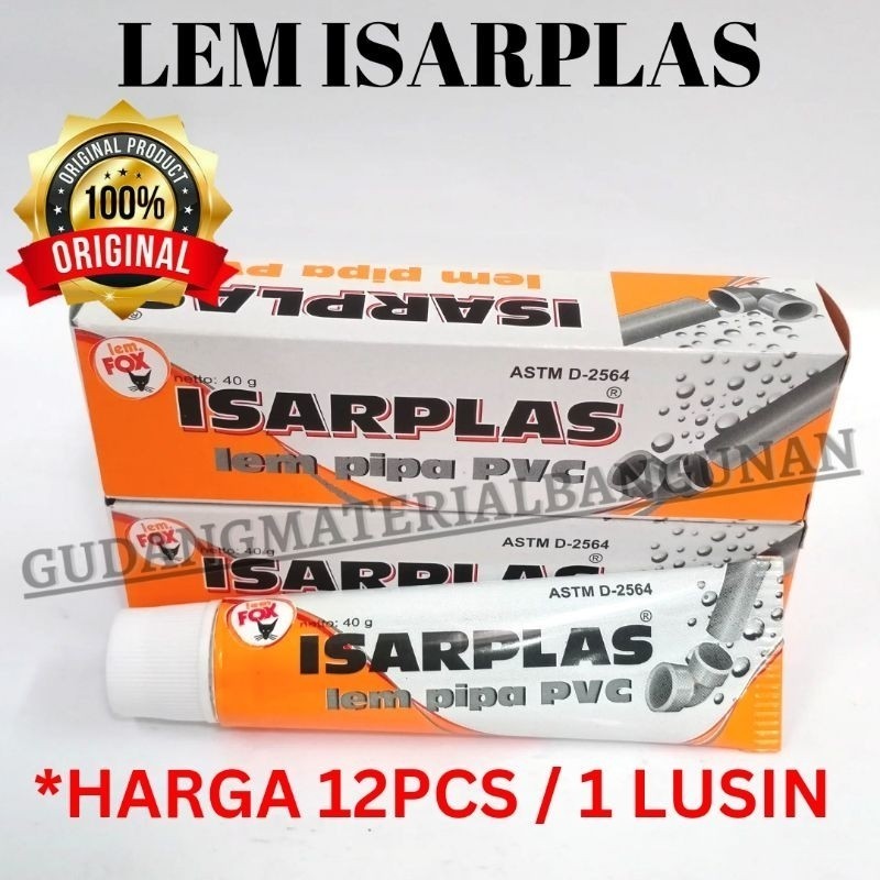 

PROMO [12PCS ORIGINAL] Lem pipa PVC Isarplas / lem Isarplas / lem PVC 1 pack 1 slop 1 lusin 12pcs 1pack