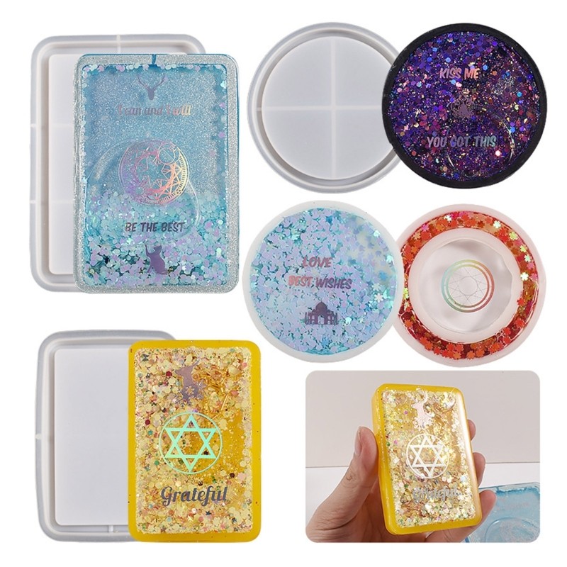

Photo Frame Epoxy Resin Mold Geometric Quicksand Pendant Crystal Silicone Molds DIY Table Decoration Craft Making Supply