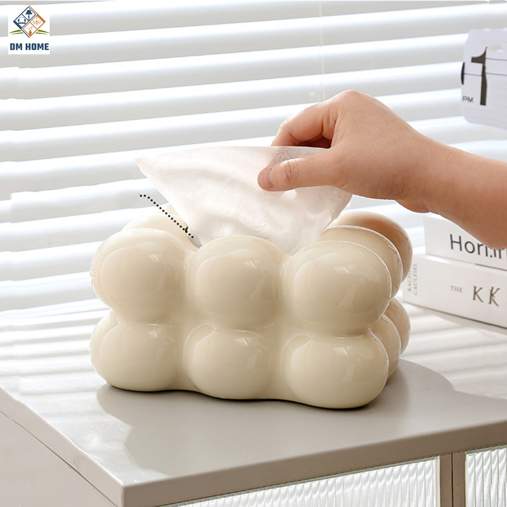 

Cute Tissue Box Holder Case Korean Style Tissue Holder Cute Ball Ceramic Napkin Holder Nordic Home Decor Living Room Decoration