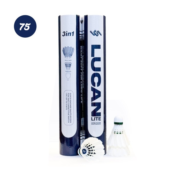 CO85 New  Shuttlecock Kock Kok Badminton 3 IN 1 Lucan Lite LCN Lite - SPEED 75