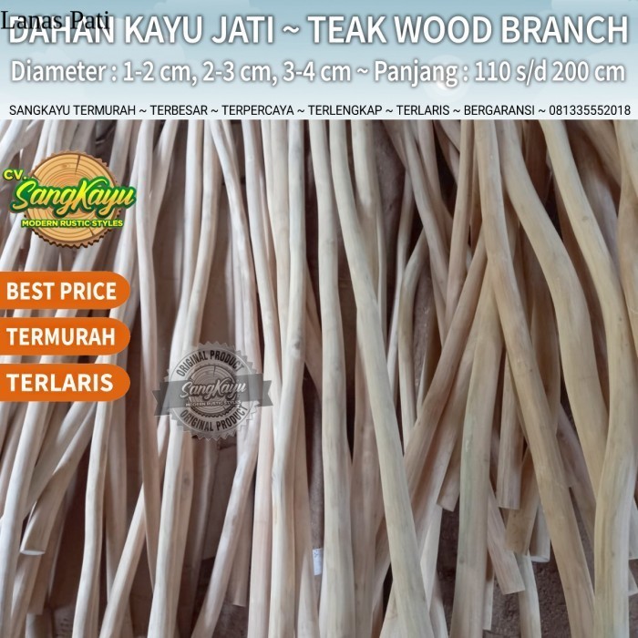 

Teak Wood Branch 175 cm dahan ranting kayu jati dekorasi -1-2cm,110cm - 1 - 2 cm, 110 cm XD3