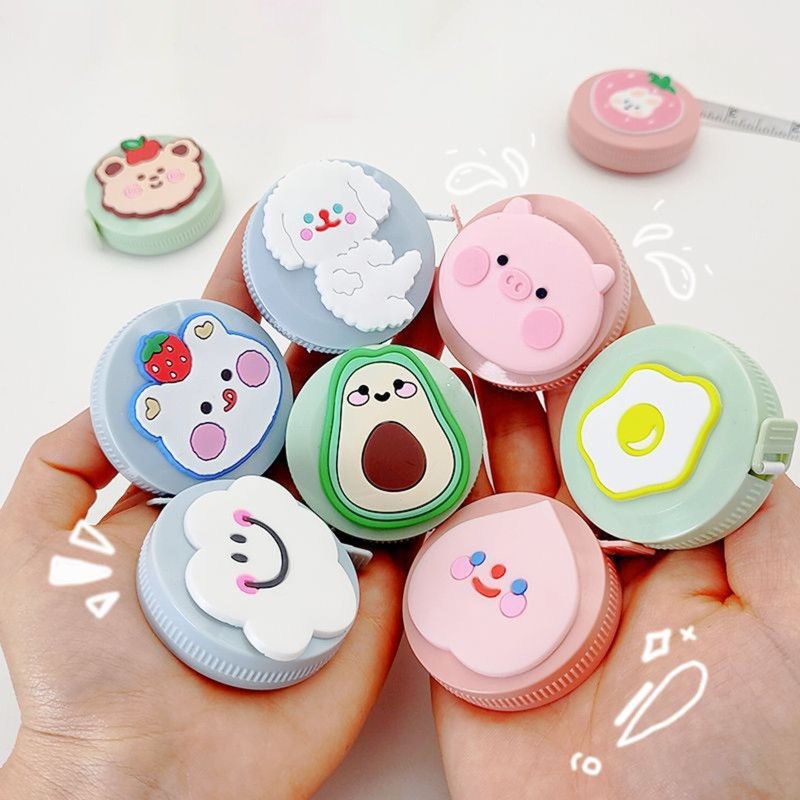 

1.5M Body Tape Measure Retractable Measuring Tape Lock Pin Button Retract for Cloth Waist Measurement Medical Nursing