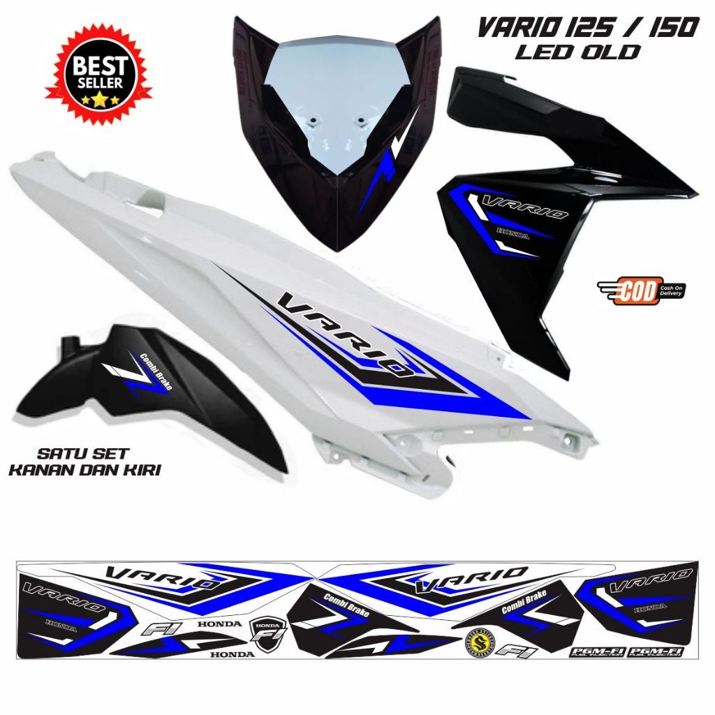 STIKER KEREN STIKER MOTOR VARIO LED / STRIPING VARIASI VARIO 125 / 150 LED FI