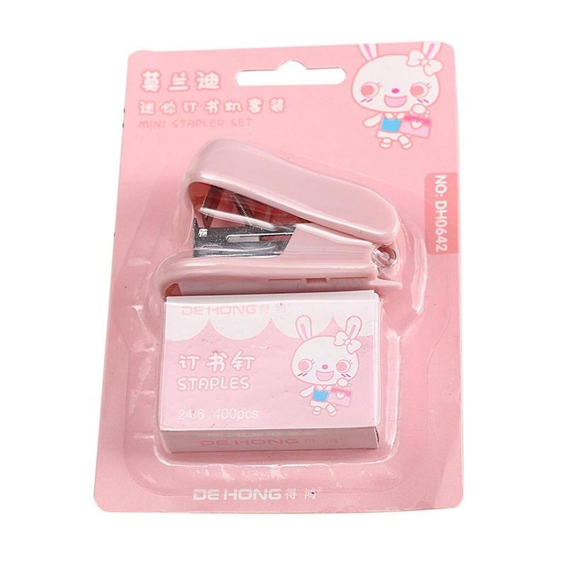 

Mini Stapler With Staple Handheld Desk Stapler Reduced Effort Stapler Includes Built-in Staple Remover & 400 PCS Staple For