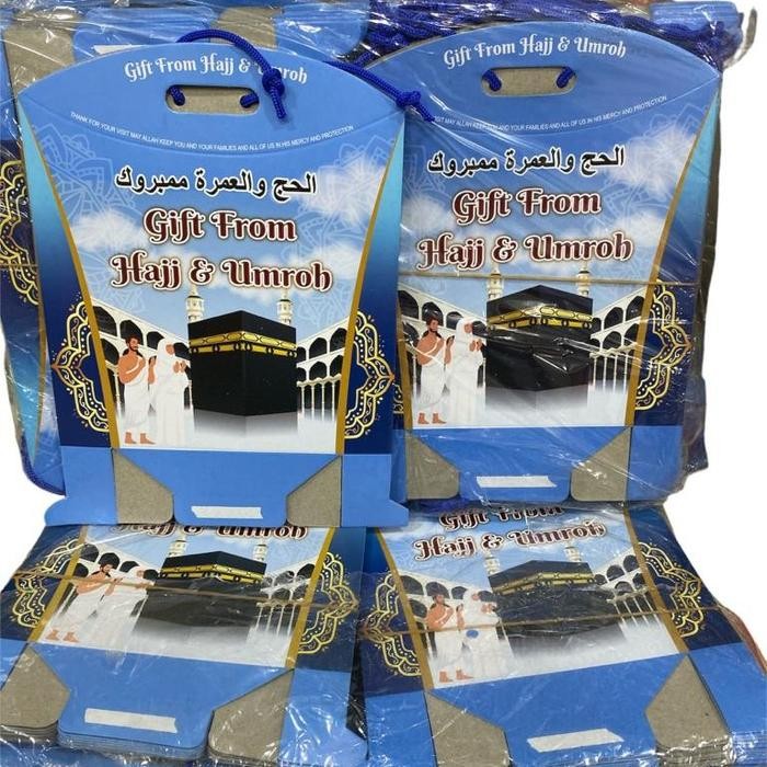 

Tas Paperbag Haji dan Umroh- Tas Jinjing dus kotak plus tali bag gift
