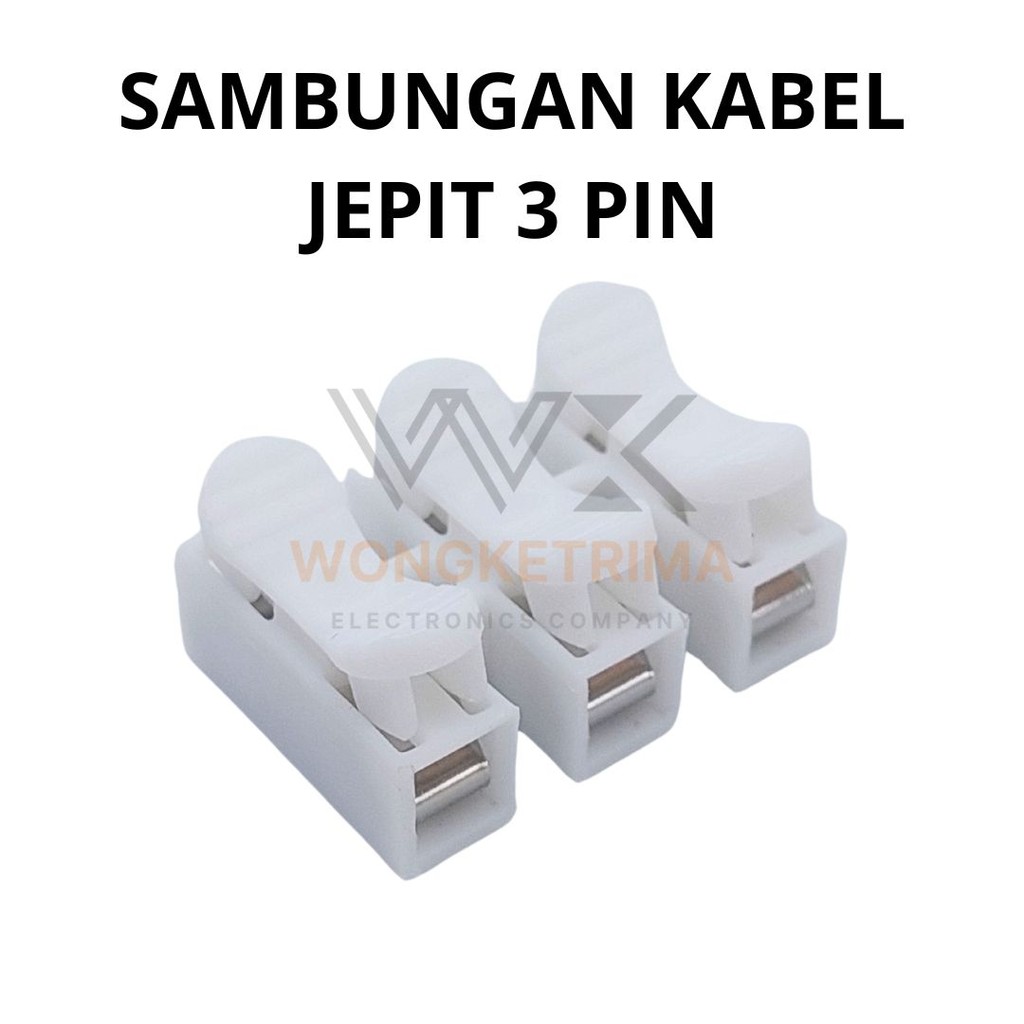 Connector Sambungan Kabel Jepit 3 Pin Penyambung Kabel 3 Wire