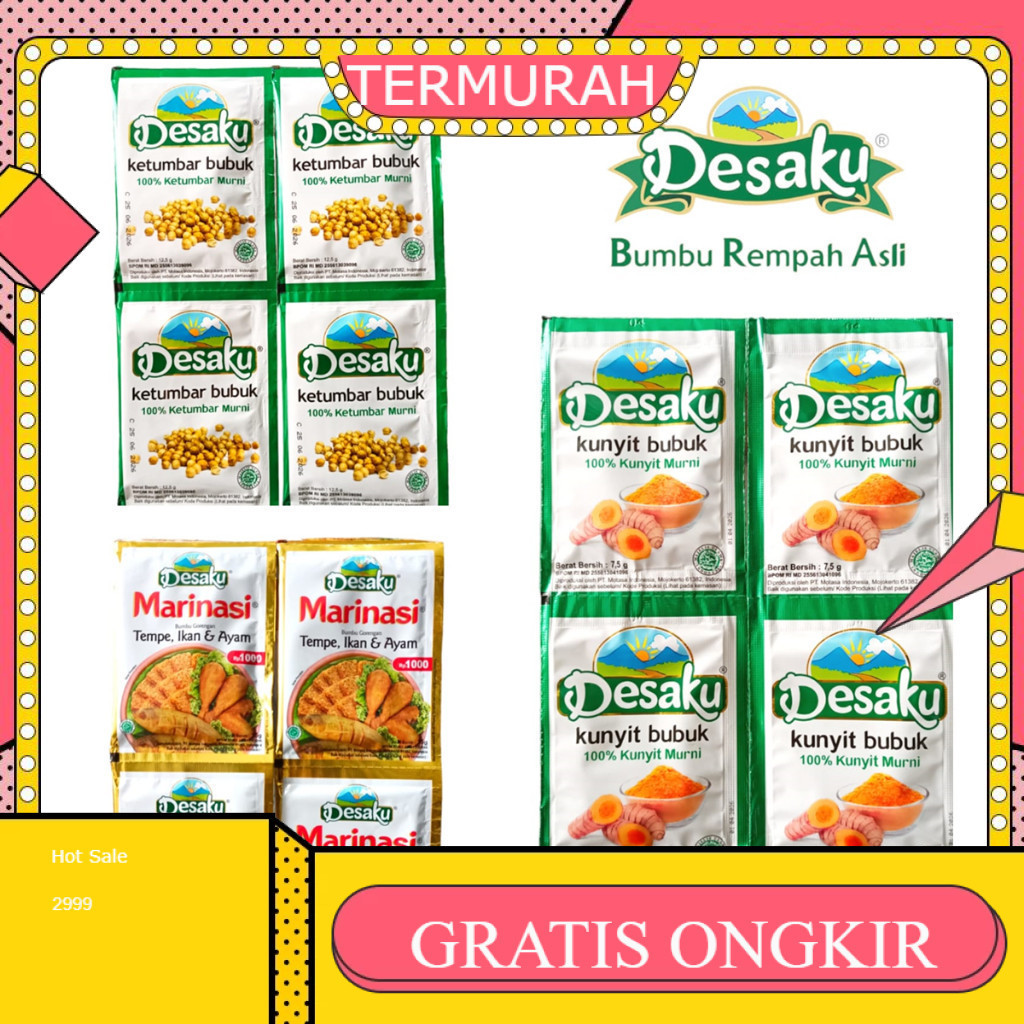 

DESAKU Bumbu All Varian Rasa Gorengan Marinasi Ayam Tempe Ikan Ketumbar Kunyit
