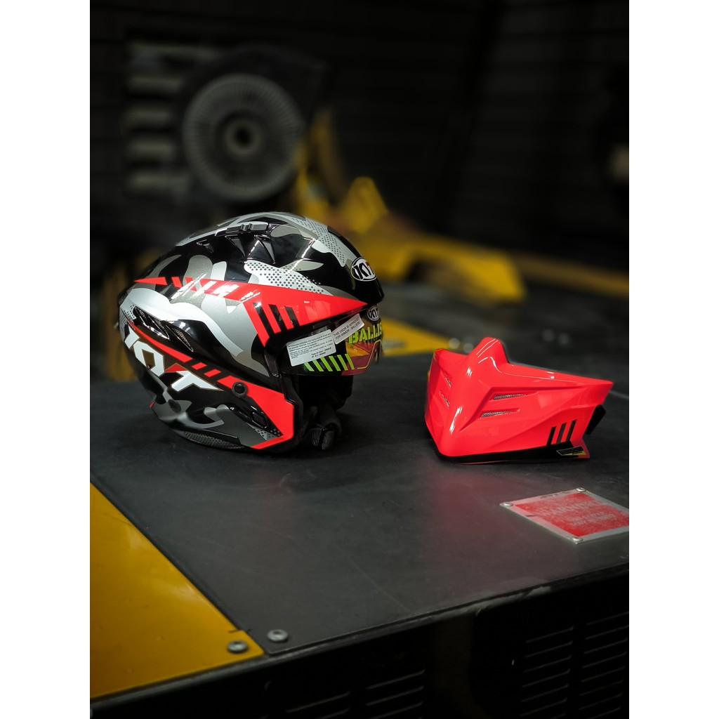 HELM KYT BALLISTIC CAMOUFLAGE RED FLUO | MODULAR