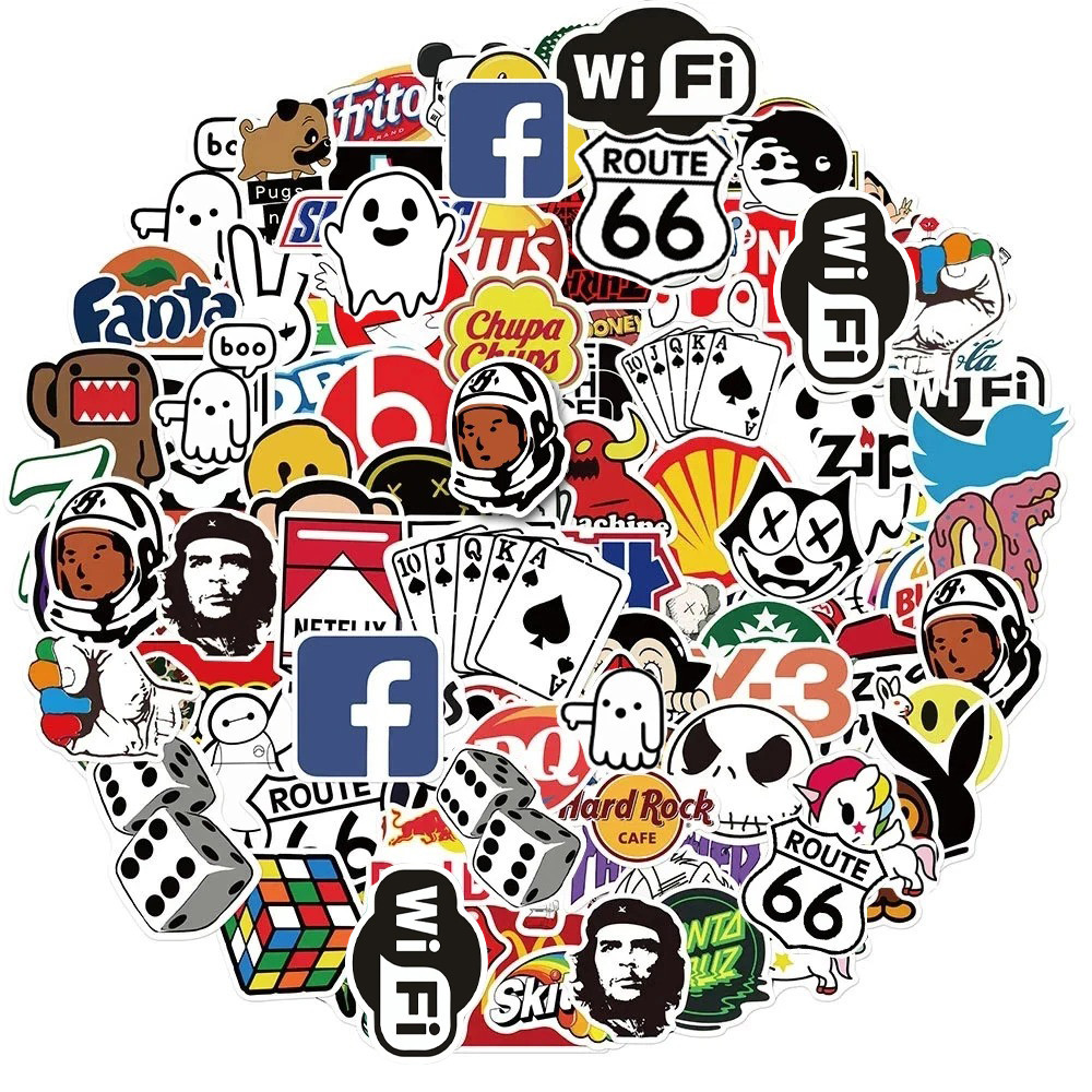 

10/30/50/100Pcs Disney Cool Fashion Brand Logo Stickers DIY Skateboard Laptop Luggage Bike Motorcycle Phone Car Sticker Decals