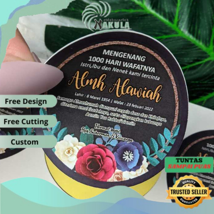 

NKL Stiker Tahlil Tahlinan Pengajian Sticker Mengenang Wafatnya 40 100 1000 Hari Untuk Box Nasi