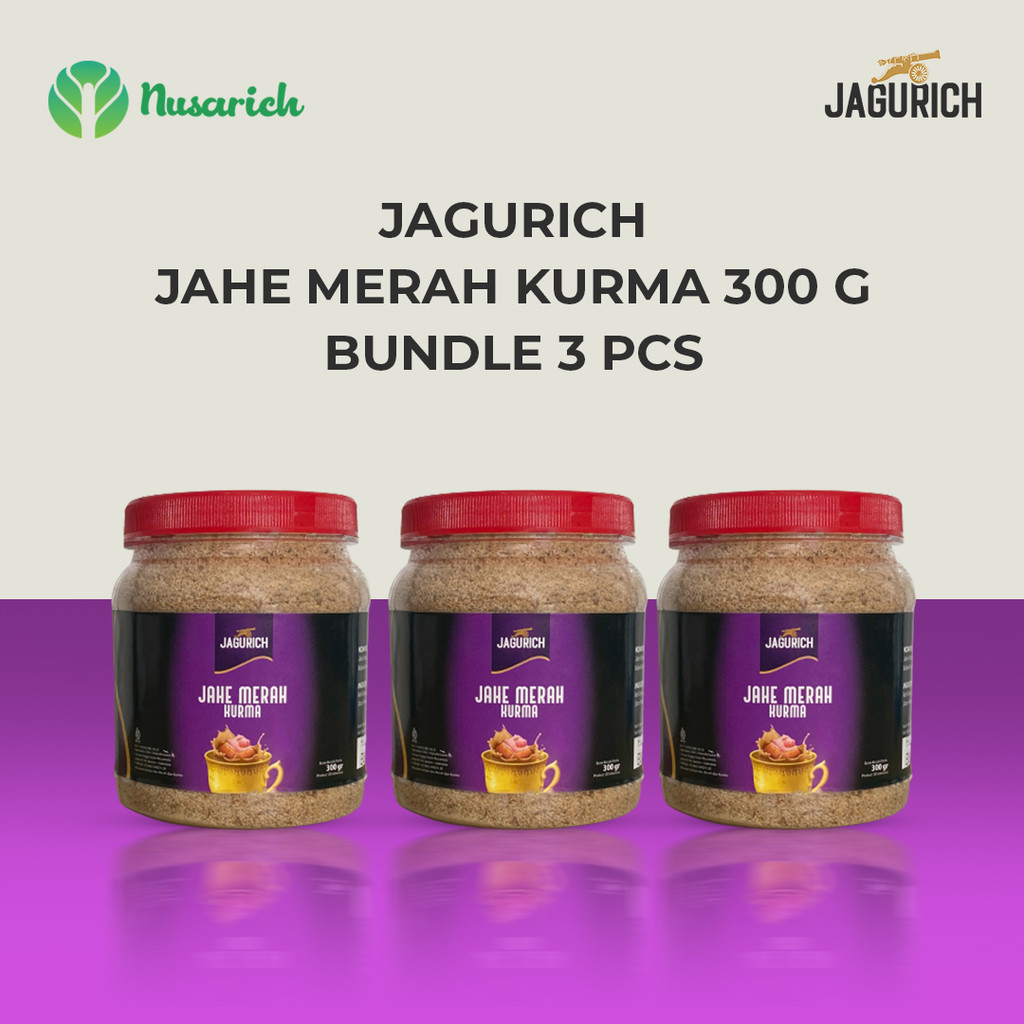

JAGURICH Jahe Merah Kurma 300 Gram 3 Toples