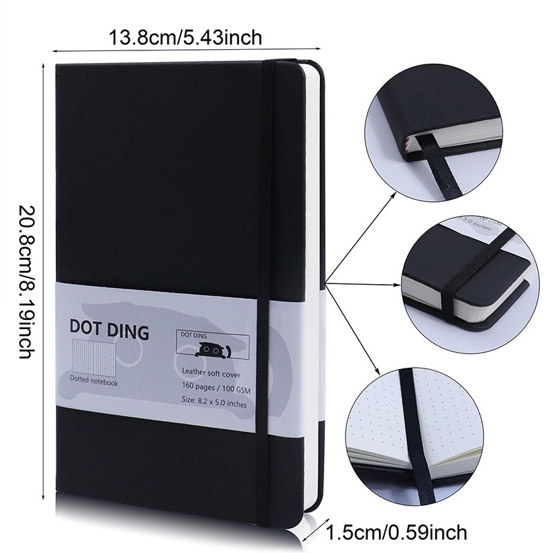 

A5 Dotted Notebook 100 GSM 160 Journal Notebooks and Journals School Supplies Stationery