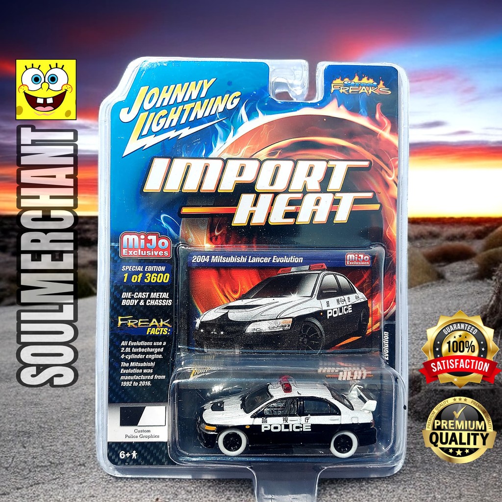 Johnny Lightning White Lightning 2004 Mitsubishi Lancer Evolution Police