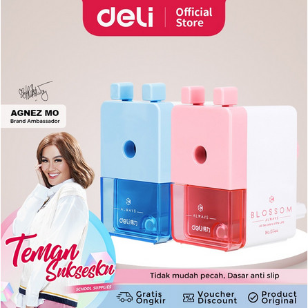 

Deli rotary pencil sharpener blue & red / serutan / rautan / sharp / putar / rautan meja 3 warna anti slip, pisau terbuat dari bahan besi alloy 0744 | BlessingmaskOfficial ATK
