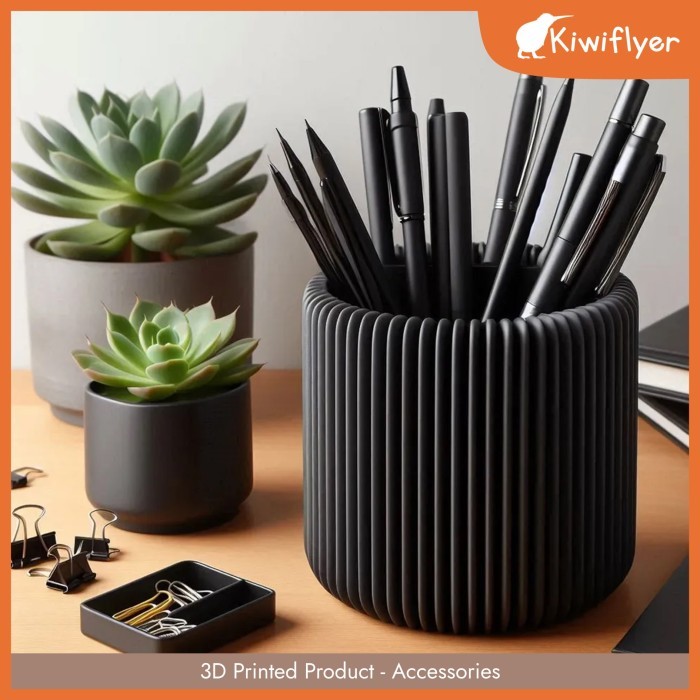 

Cup Pensil - Modern Design Ribbed Pencil Holder
