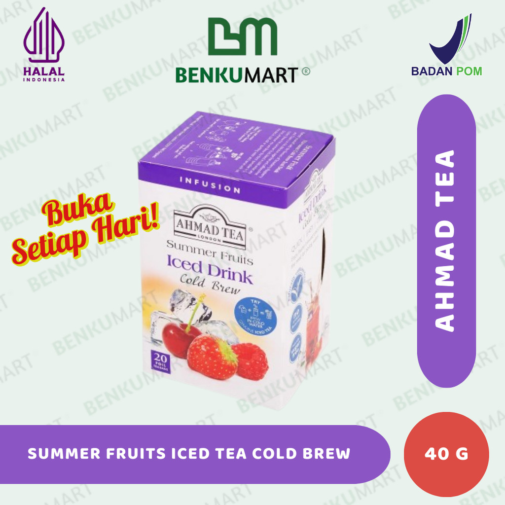 

Ahmad Tea Summer Fruits Cold Brew Iced Tea (40gr) | 20 Tea Bags