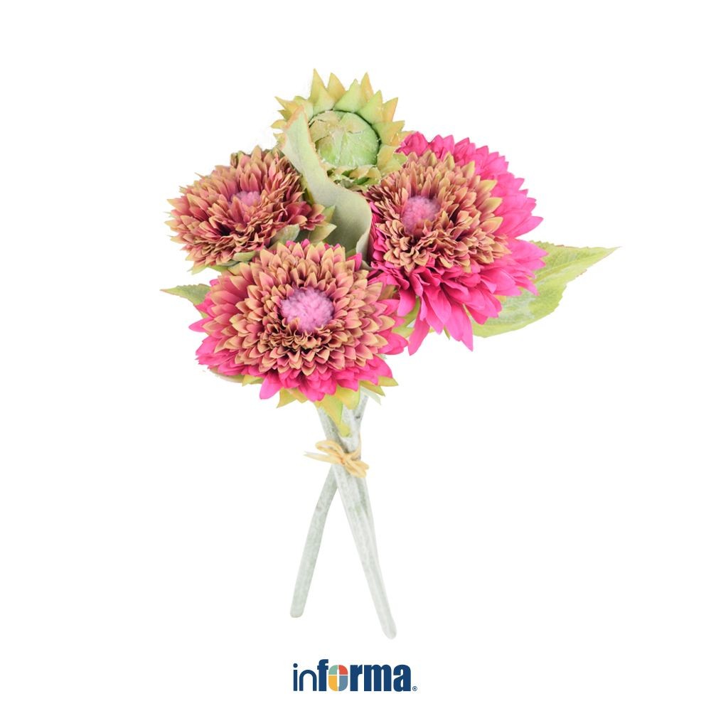 Informa Bunga Artifisial 46 cm Sunflower - Pink Bunga Hias Cantik Sintetis Tanaman Artificial Pajang