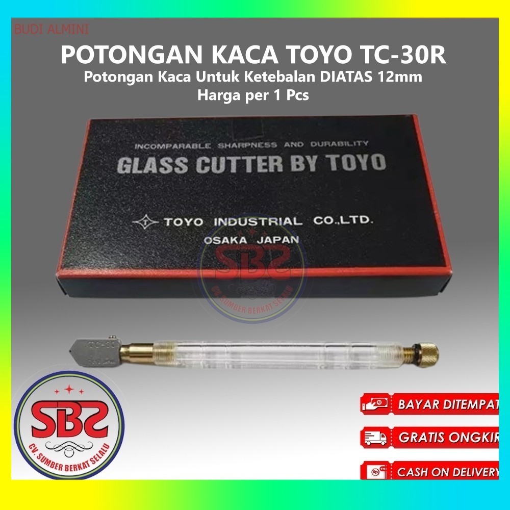 TOYO Pemotong Kaca Toyo TC30R TC-30R Asli Alat Pemotong Kaca Original Toyo TC30R Glass Cutter Pisau