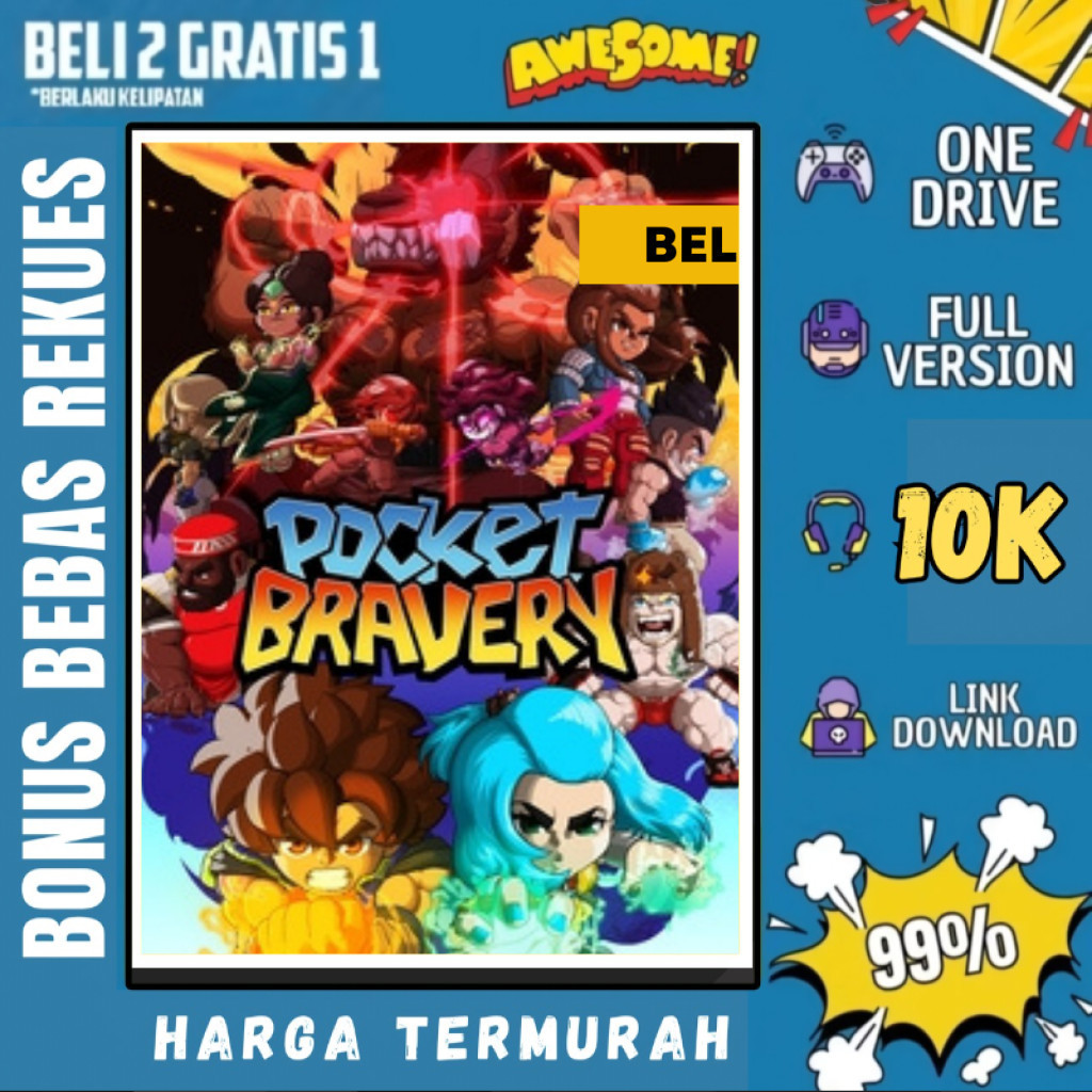 POCKET BRAVERY - GAME PC - GAME LAPTOP - PC GAMES - BELI 2 GRATIS 1 - ORIGINAL WINDOWS - GARANSI 100