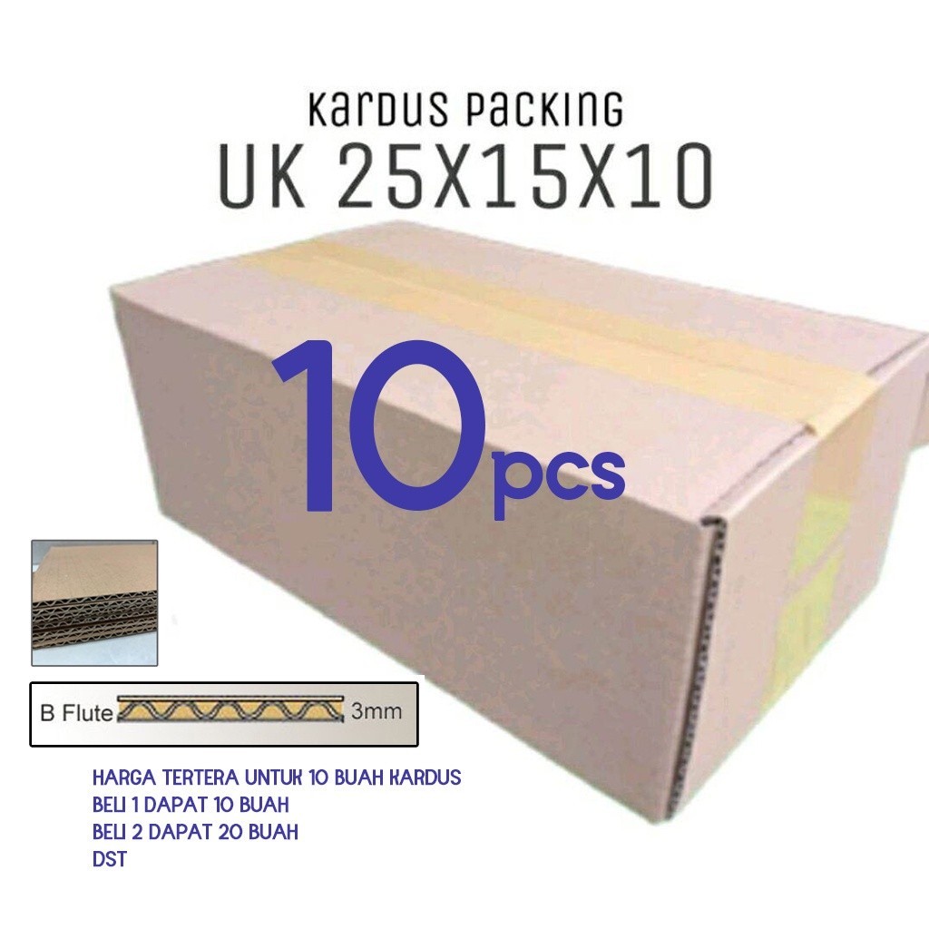 

SA 10 BUAH Kardus Karton DUS 25X15X10 CM single wall craft TEBAL BAGUS