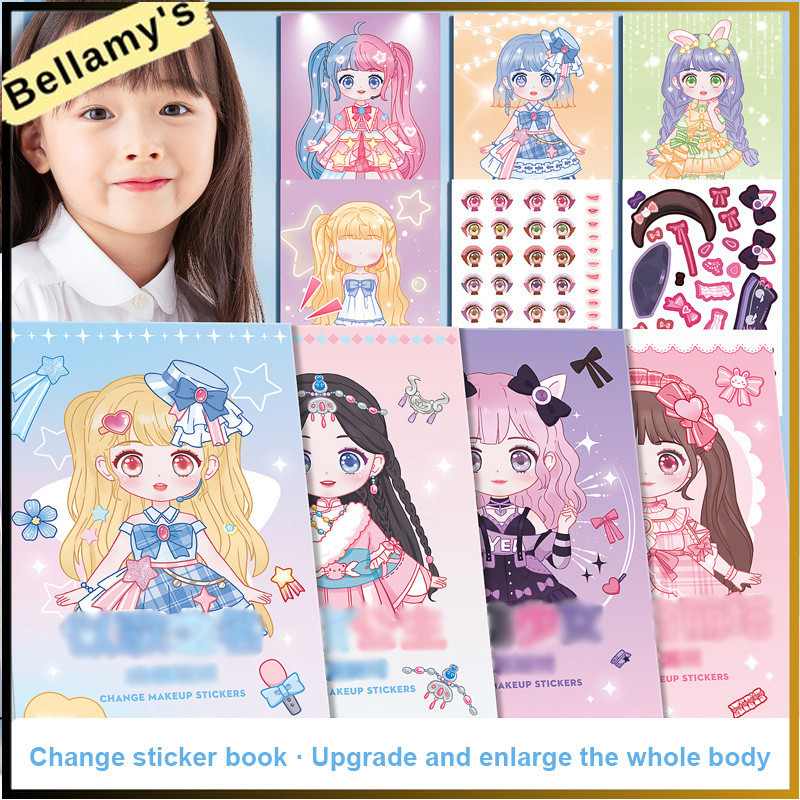 

COD ❤️ Stiker Berganti Pakaian Putri Stiker Lucu Kartun Mainan Anak Perempuan-bellamy.idd