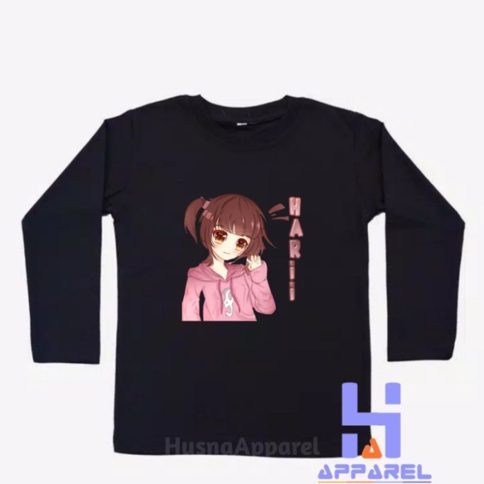 BAJU ANAK KAOS ANAK HARI KOO SHINBI HOUSE LENGAN PANJANG - Hitam, S