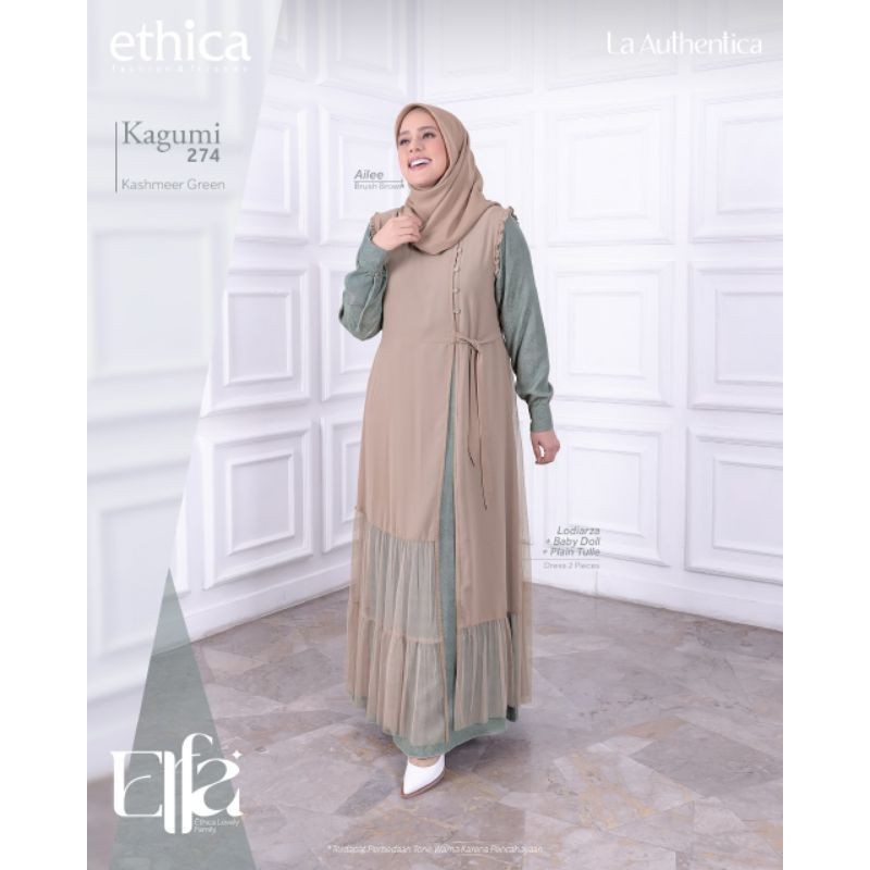 FLASH SALE GAMIS ETHICA TERBARU/KAGUMI 274/KASHMEER GREEN
